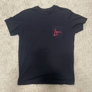 RVCA MENS BLACK T SHIRT LARGE